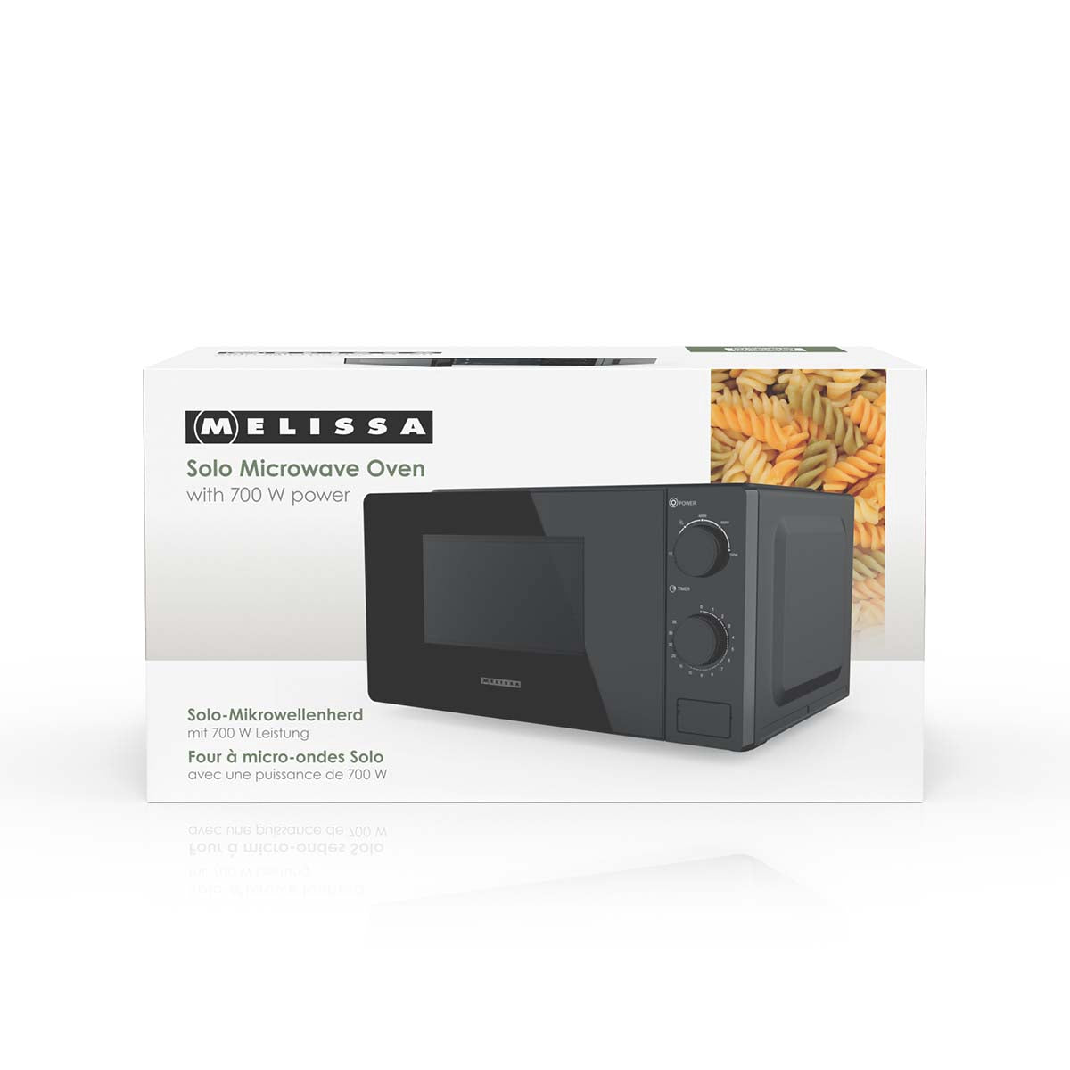 Solo Microwave Oven, 700W, 20L, 5 Power Levels, Black