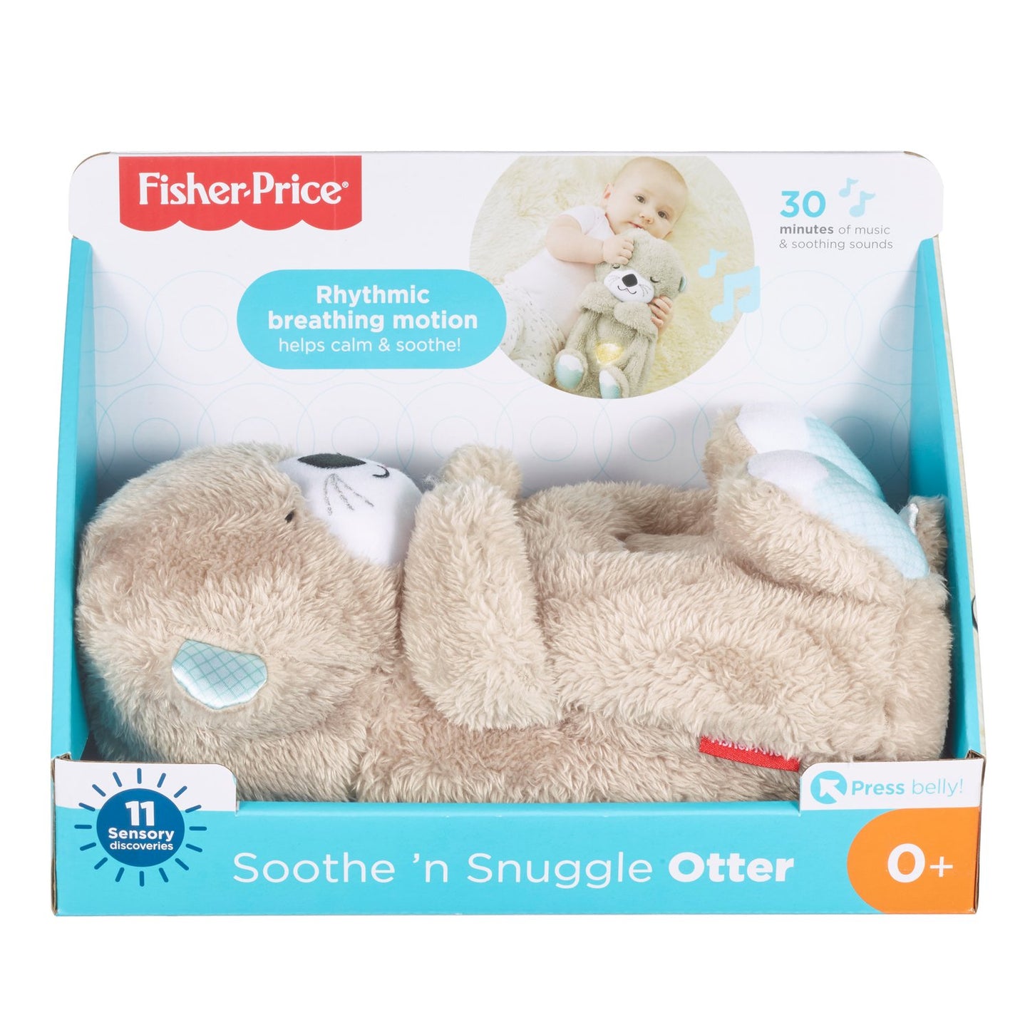 Baby Soothing Otter Toy with Gentle Lights & Sounds