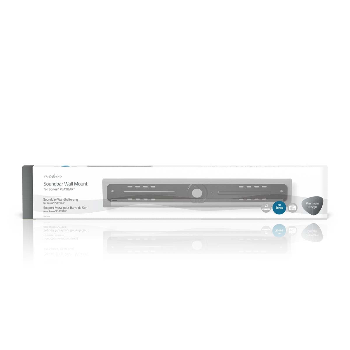 Soundbar Mount | Compatible with: Sonos® PLAYBAR™ | Wall | 15 kg | Fixed | ABS / Steel | Black