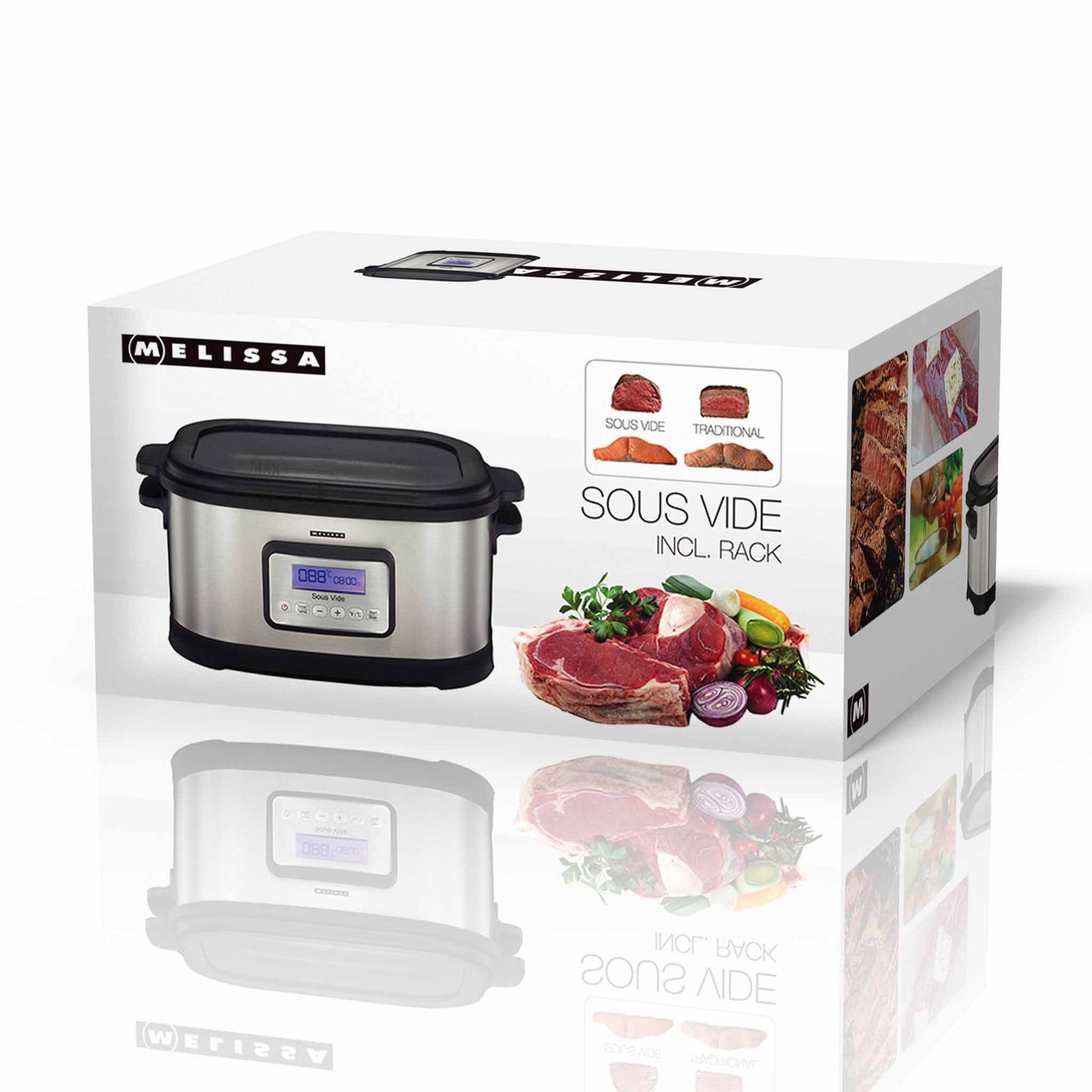 Sous Vide Cooker, 6L Capacity, 520W, Black/Stainless Steel