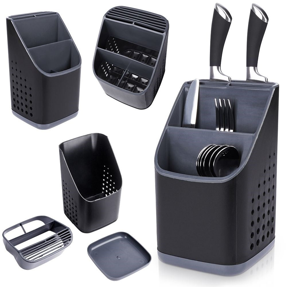 Spacious and practical cutlery and kitchen utensil container
