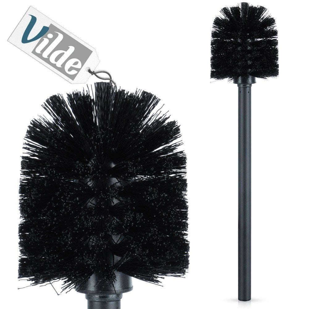 Spare brush for toilet cleaning, black, universal and convenient