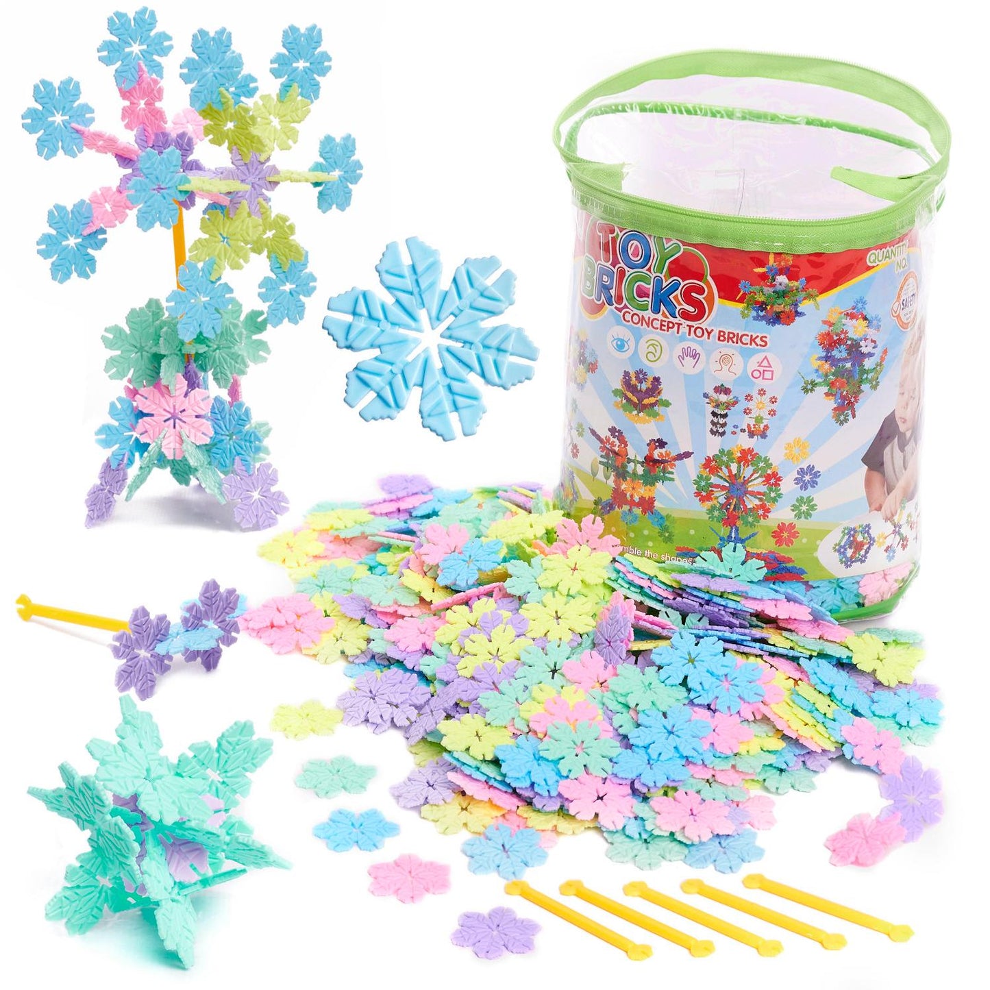 Spatial wafers stars snowflakes educational blocks 700el
