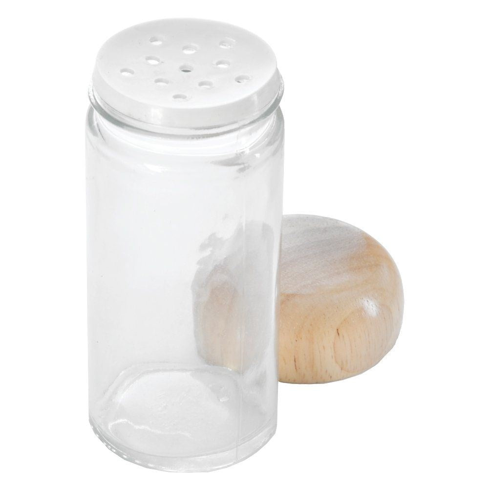 Spice rack with rotating wooden holder and 12 jars