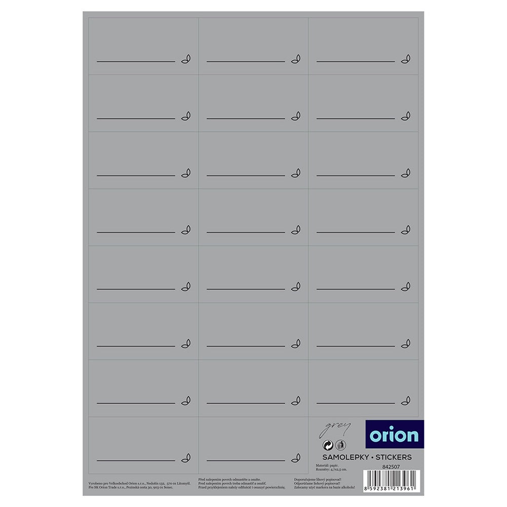 Spice stickers gray self-adhesive GREY 23 pcs.