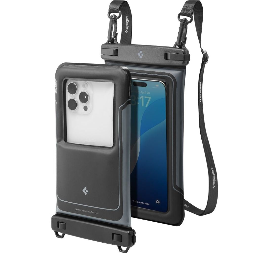 Spigen A611P 2-pack vattentätt mobilskal universellt – svart