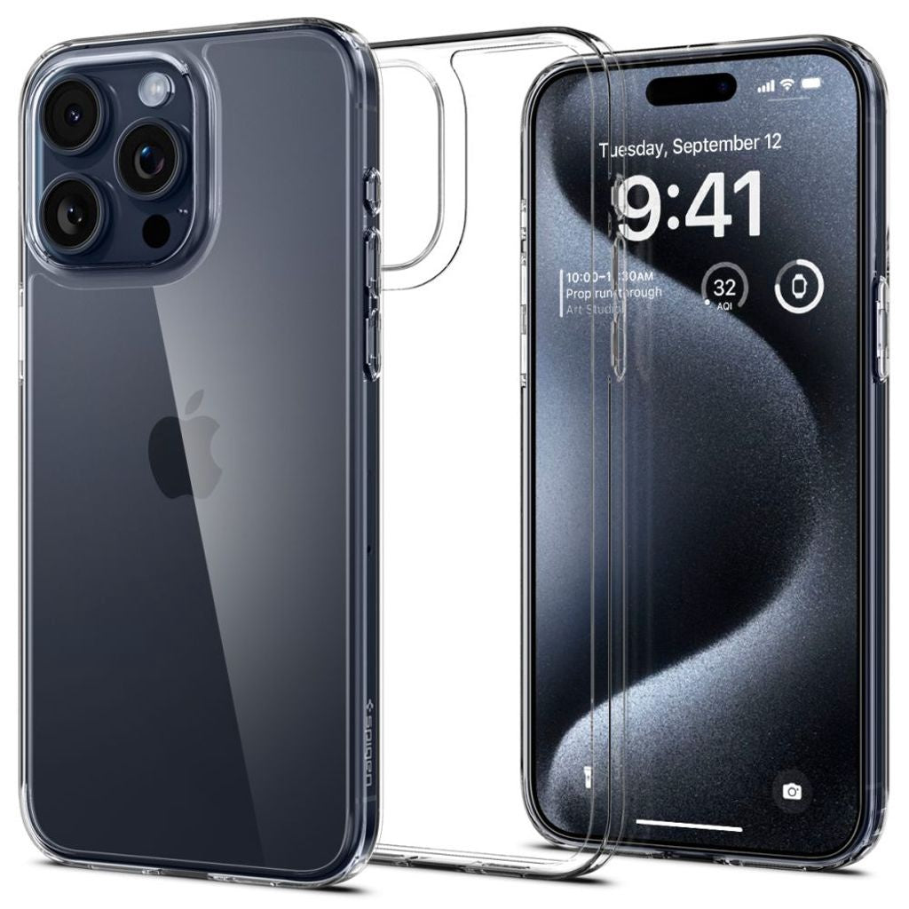 Spigen Airskin Hybridskal till iPhone 15 Pro - Genomskinligt