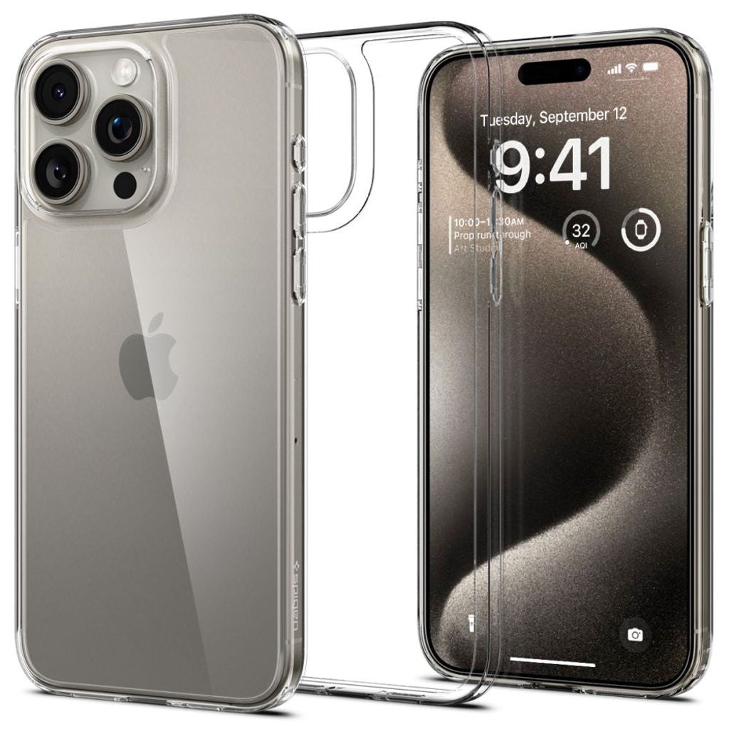 Spigen Airskin Hybridskal till iPhone 15 Pro Max - Genomskinligt