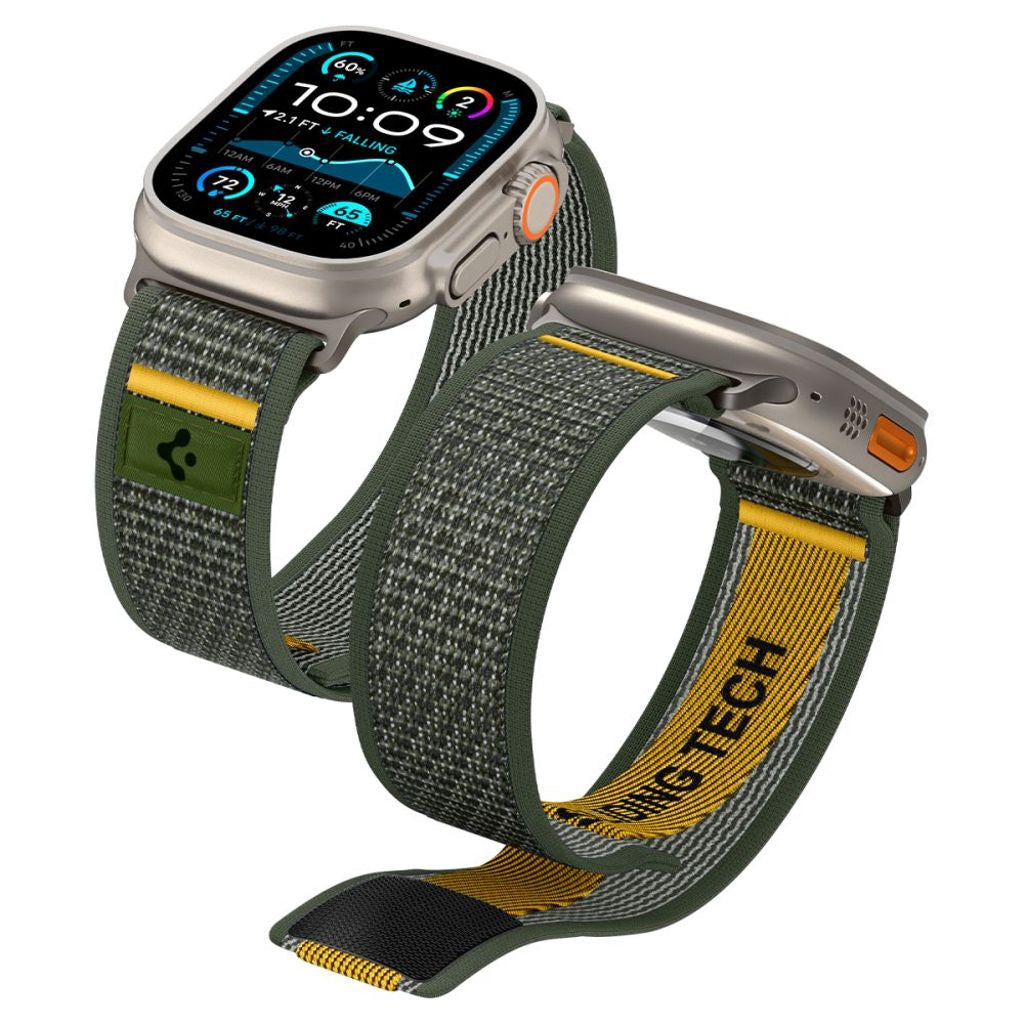 Spigen Athlex Air Klockarmband För Apple Watch 44/45/46/49 Mm - Grön