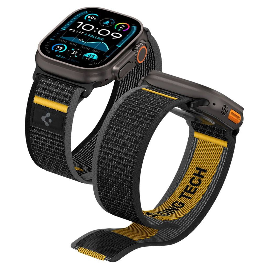 Spigen Athlex Air Klockarmband För Apple Watch 44/45/46/49 Mm - Svart