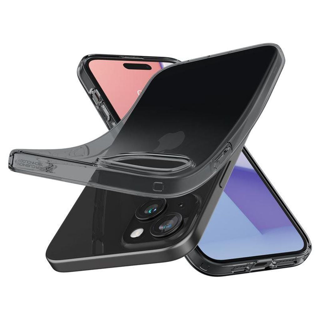 Spigen Crystal Flex-skal till iPhone 15 Plus - Grå/Transparent