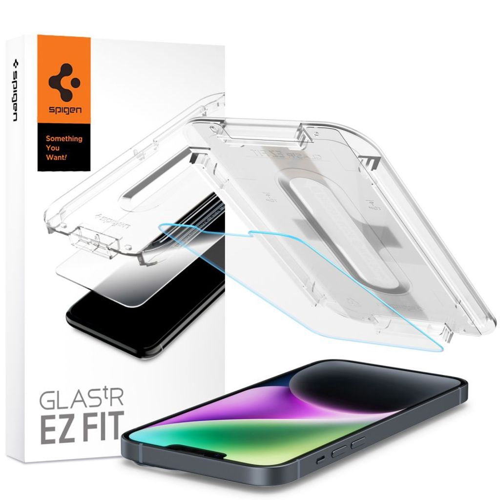 Spigen Glas.Tr Ez Fit Skärmskydd För iPhone 13/13 Pro/14/16E - Genomskinlig