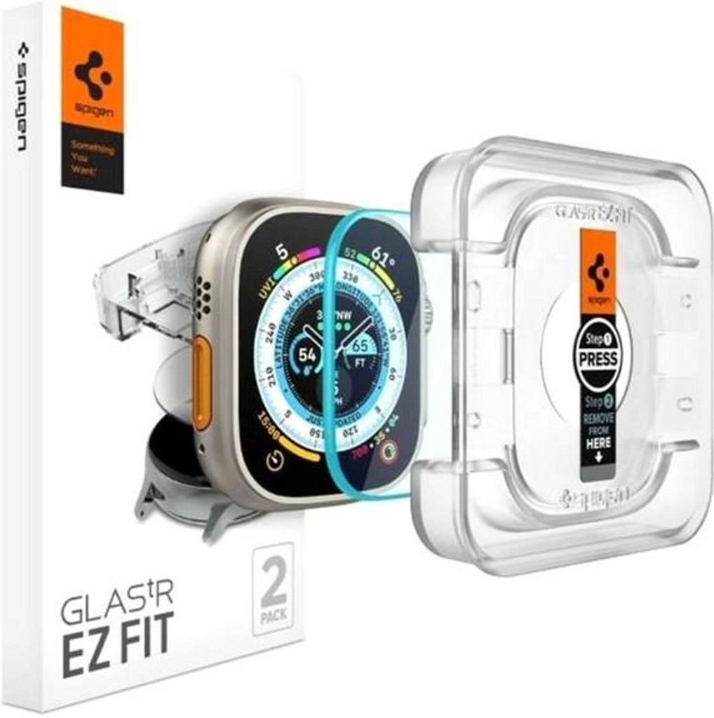 Spigen Glas.Tr "Ez Fit" Tempered Glass Screen Protector Apple Watch Ultra 49mm - Transparent