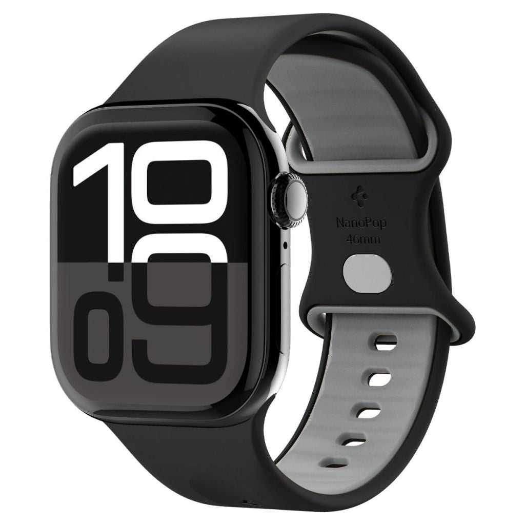 Spigen Nano Pop Klockarmband För Apple Watch 44/45/46/49 Mm - Svart/Grå