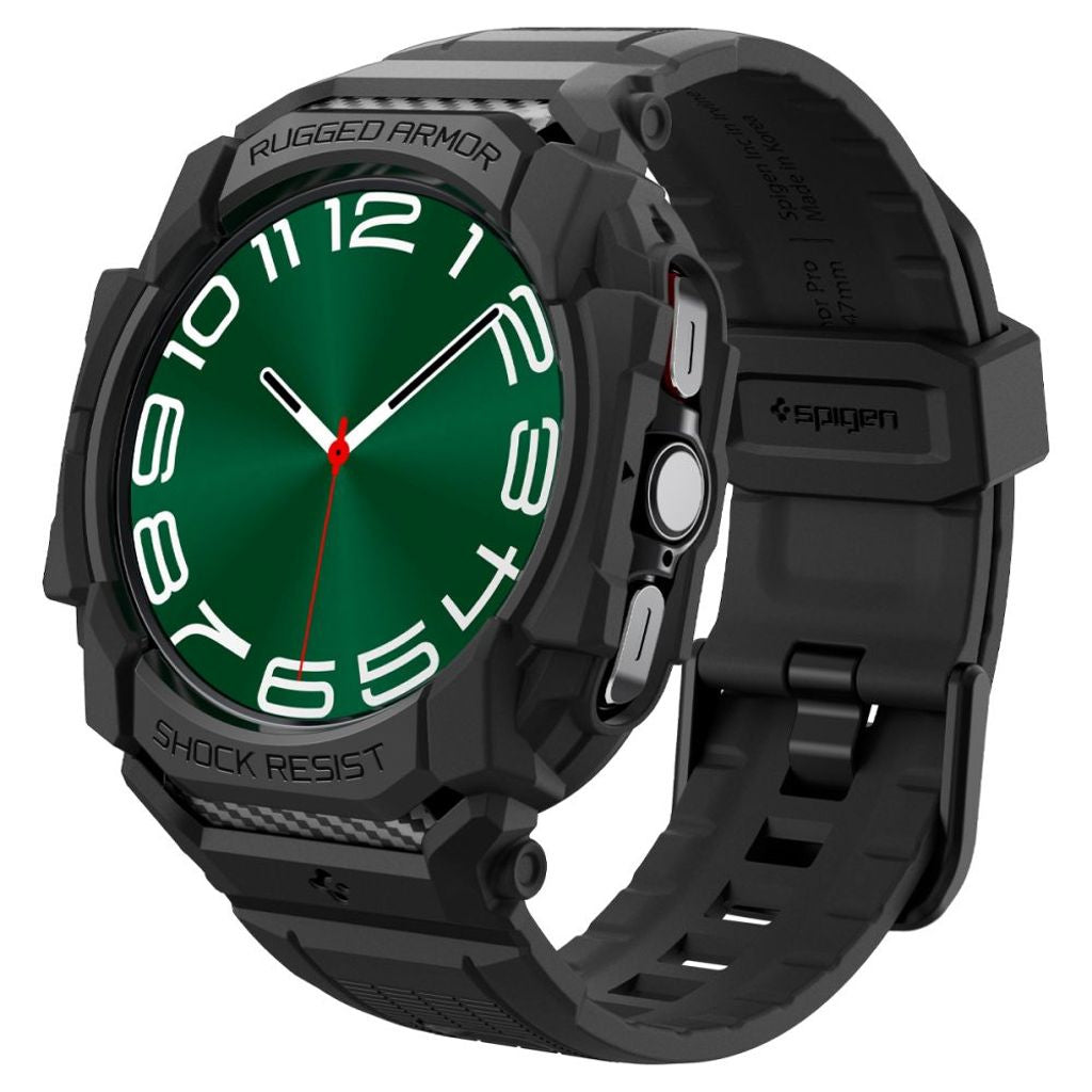 Spigen Rugged Armor Pro Klockarmband & Fodral Galaxy Watch Ultra 47mm - Svart