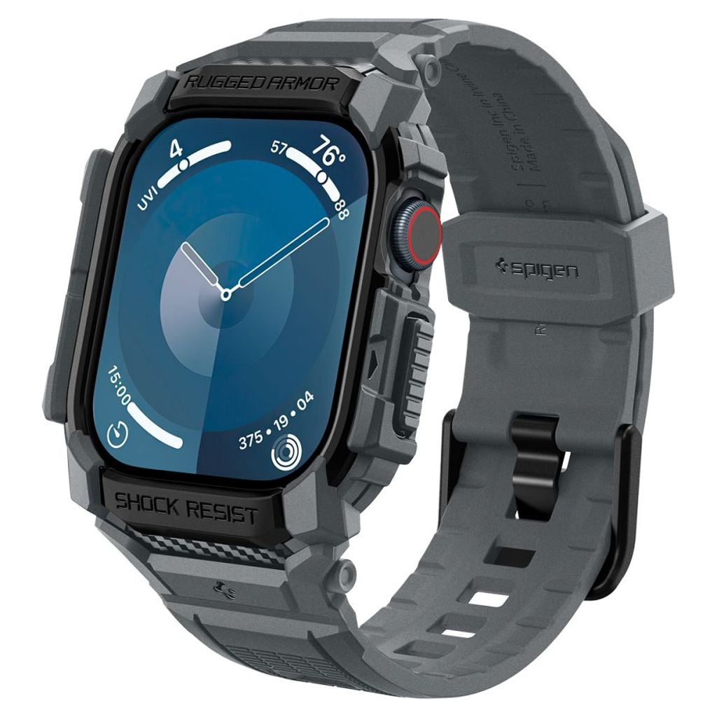 Spigen Rugged Armor-skal till Apple Watch 10 46 mm - Grå