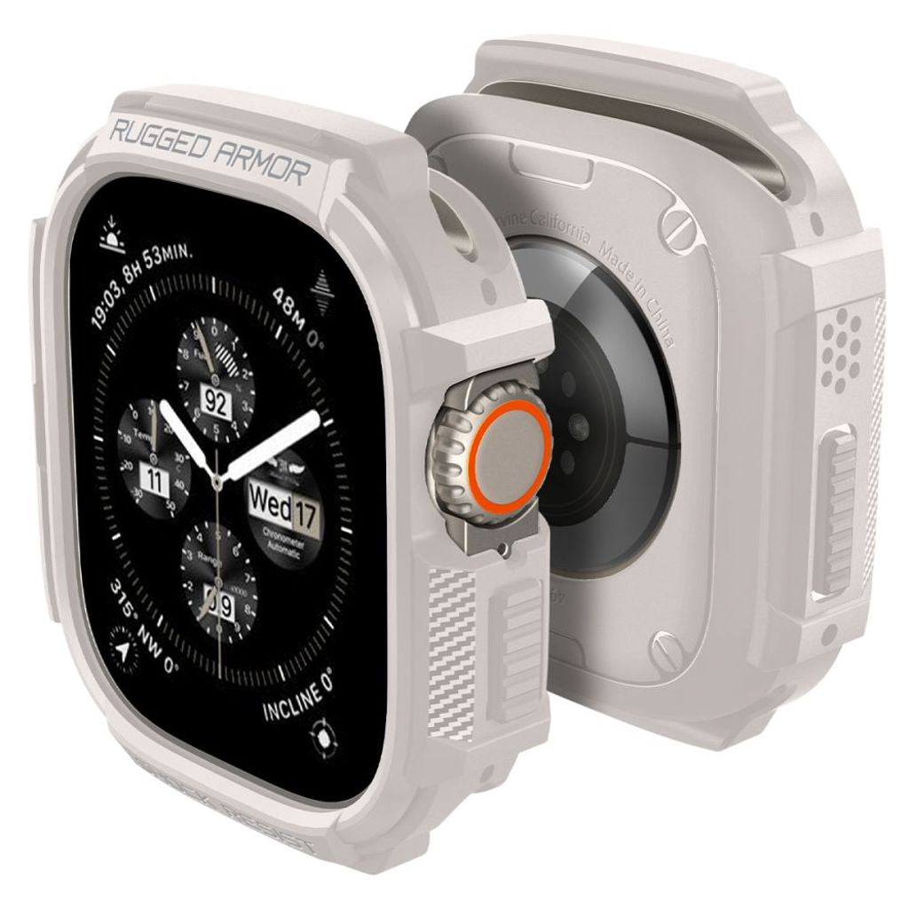 Spigen Rugged Armor-skal till Apple Watch Ultra 1/2 (49 mm) - Beige