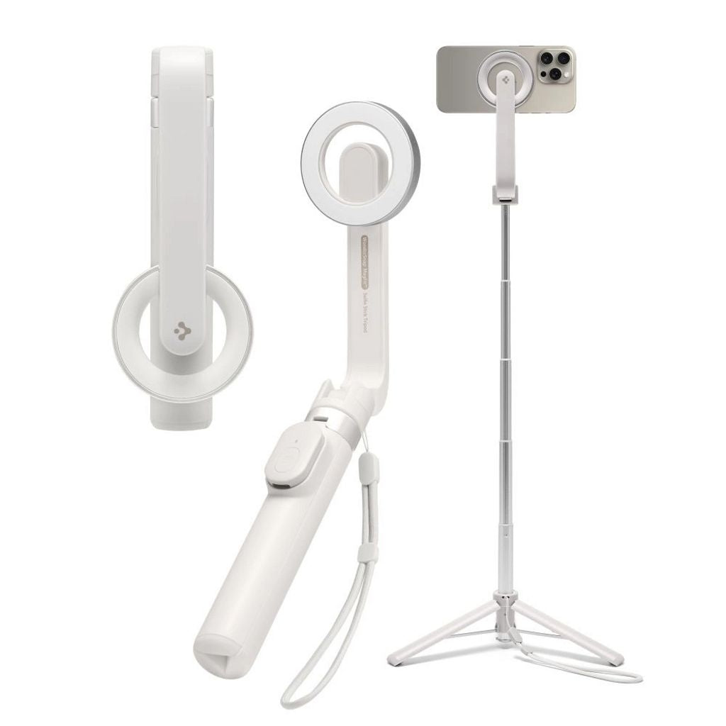 Spigen S571W MagSafe Selfie Stick/Stand with Bluetooth, 74cm - White