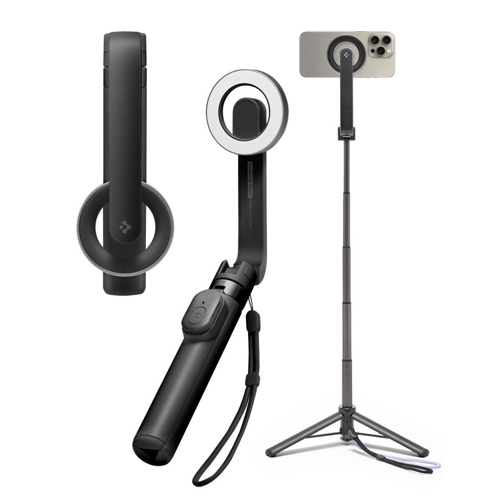 Spigen S571W Magsafe Bluetooth Selfie Stick-stativ – Svart