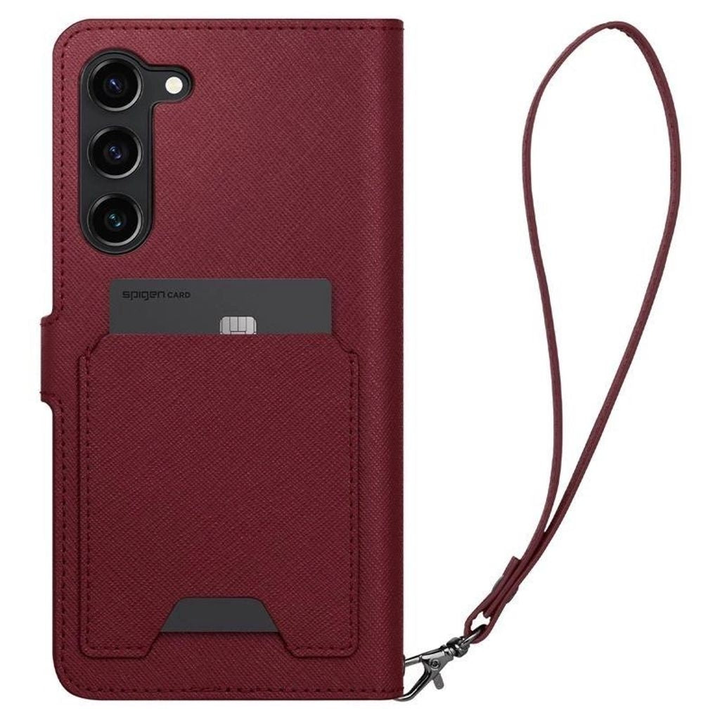 Spigen Samsung Galaxy S23 Plus Wallet "S" Plus Case - Burgundy