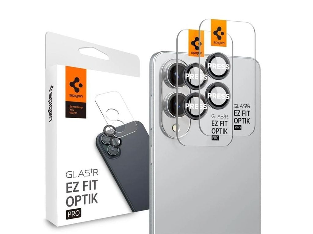 Spigen Samsung Galaxy S25 Edge EZ Fit GLAS.tR Optik Pro HD Lens protection, 2-pack