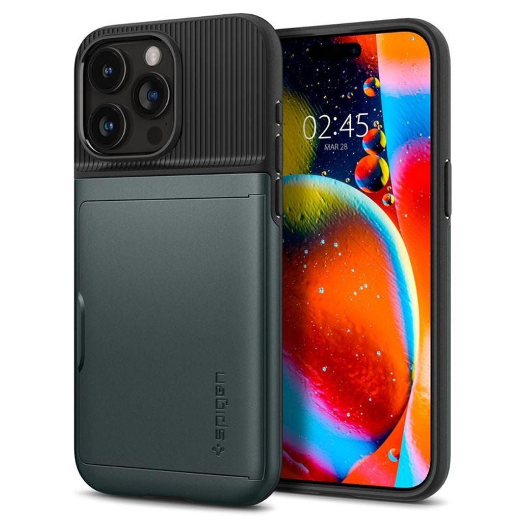 Spigen Slim Armor CS Case iPhone 15 Pro Max - Abyss Green