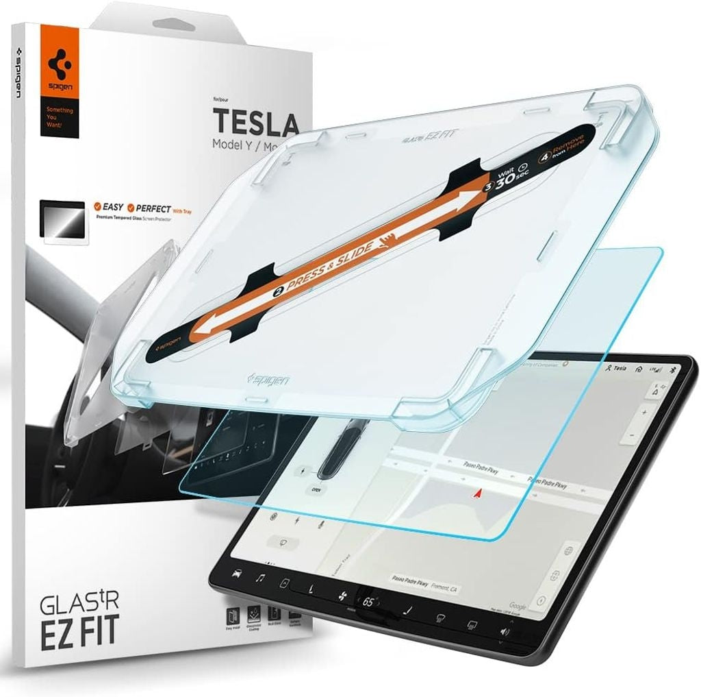 Spigen Tesla Model Y/3 Screen protector in tempered glass "EZ FIT"