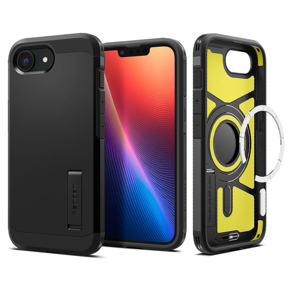 Spigen Tough Armor MagFit iPhone 16e Case - Black