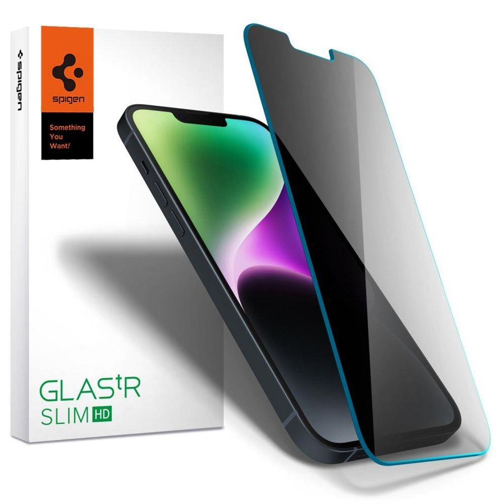 Spigen iPhone 13 / 13 Pro / 14 tempered glass Privacy screen protector Glas.Tr Slim