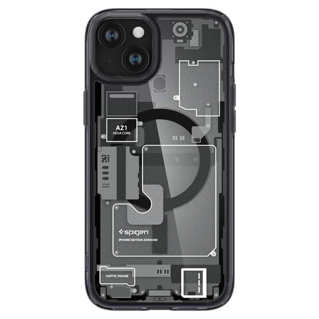 Spigen iPhone 15 Plus Ultra Hybrid Case Magsafe - Zero One - Dark Gray