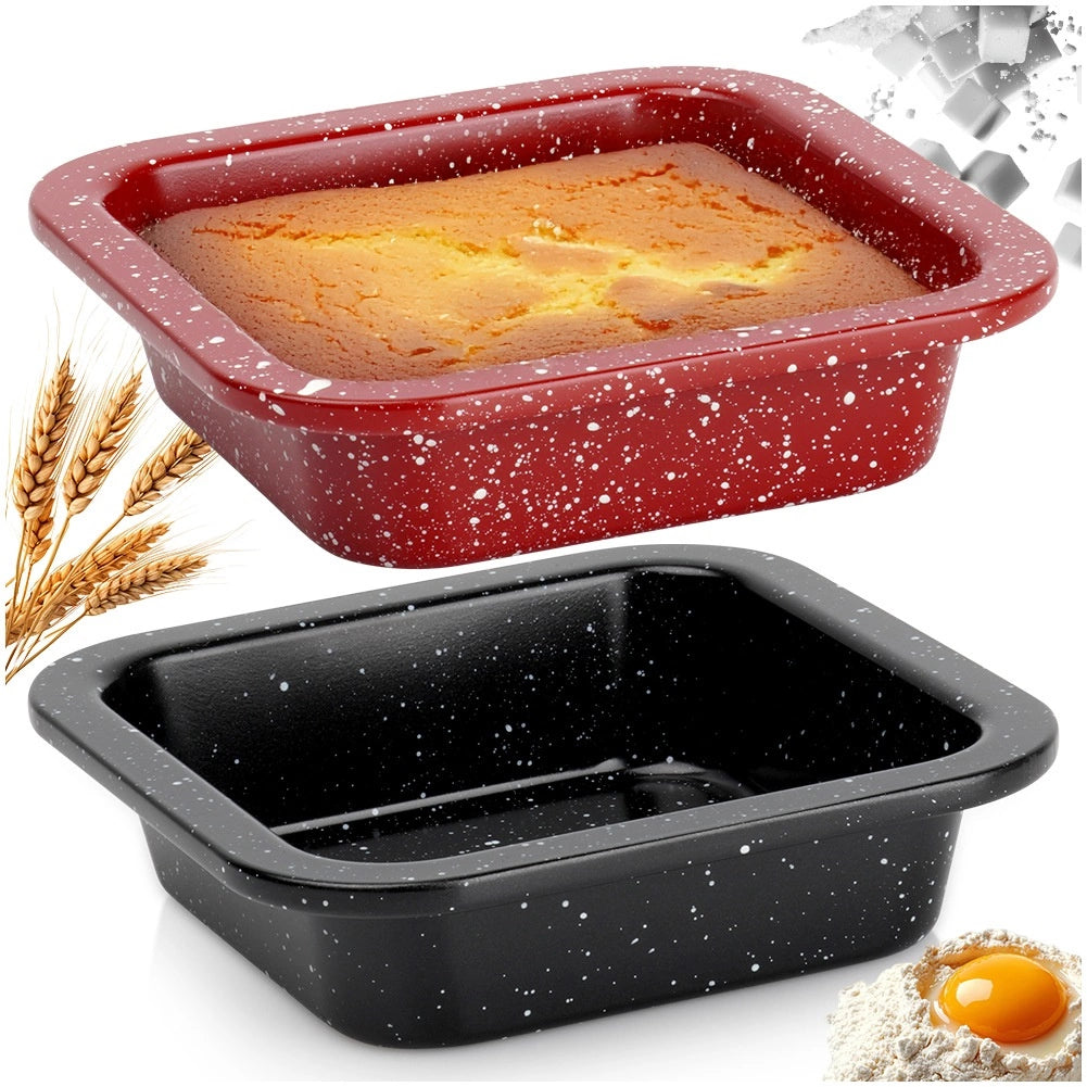 Square Baking Pans, Granite Non-Stick, 12x12 cm, 2-Pack