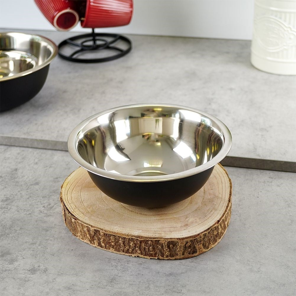 Stainless Steel Bowl: Elegant Matt Black for Stylish Cooking