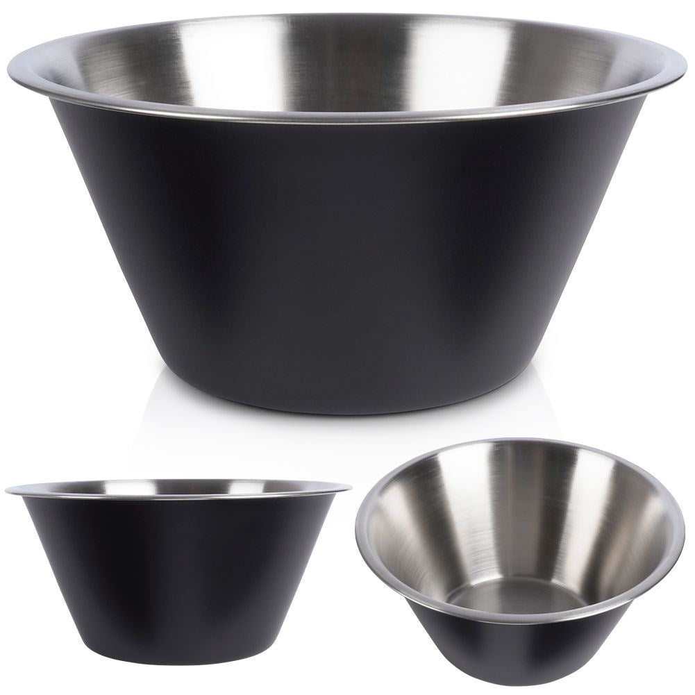 Stainless Steel Bowl with Matt Black Surface for the Kitchen