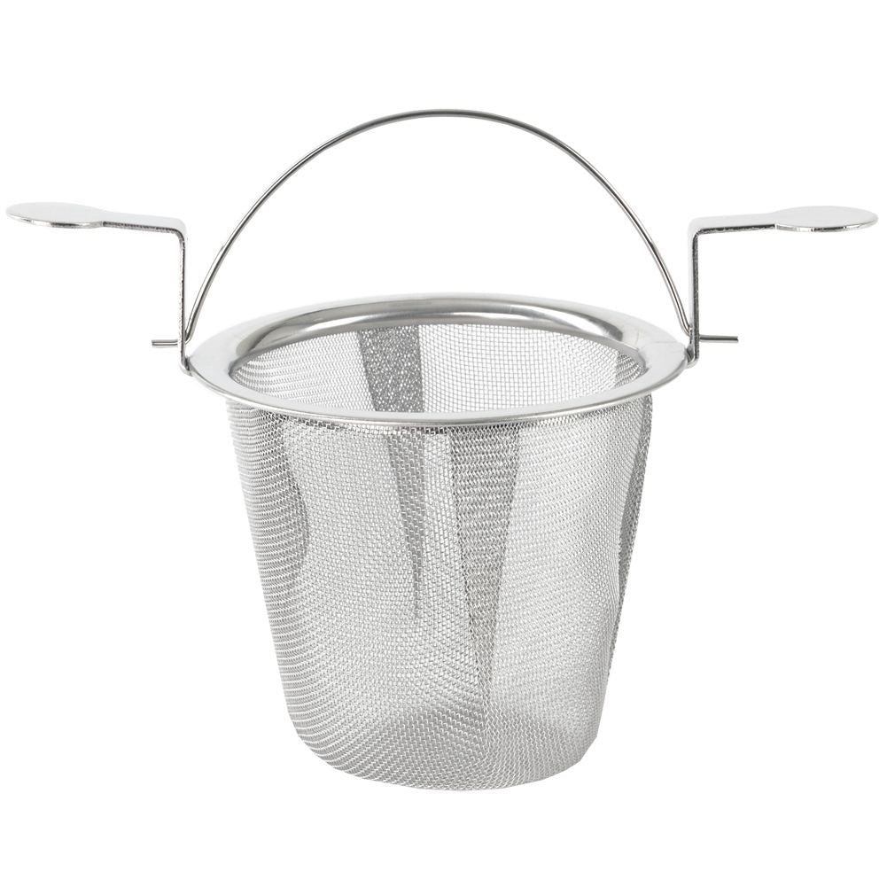 Stainless steel strainer for tea and herbs - fits cup, glass & jug