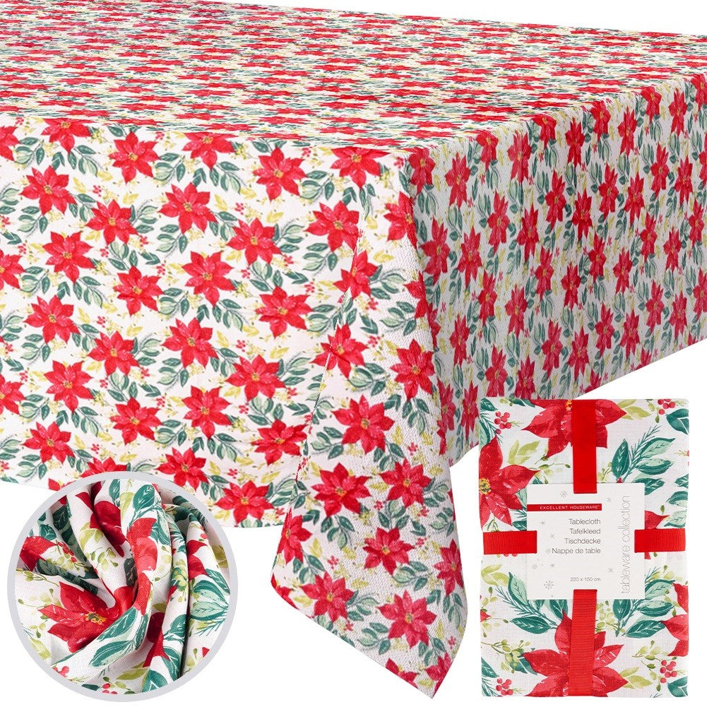 Stain-resistant Christmas tablecloth 220x150 cm