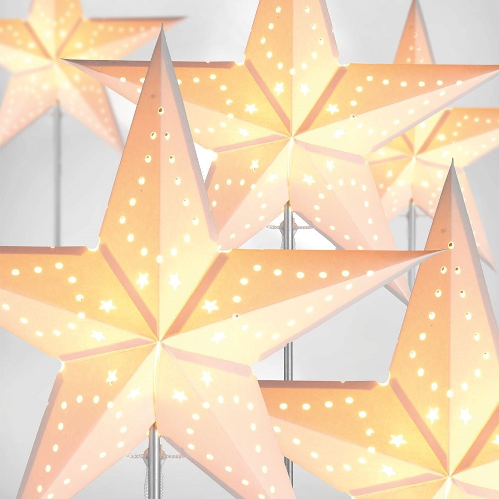 Star-shaped table lamp - Stylish white paper designStar-shaped table lampThis elegant table lamp in the shape of a star is made of white paper and is perfect for your home, office or study. It is powered by mains power and provides a pleasant ligh
