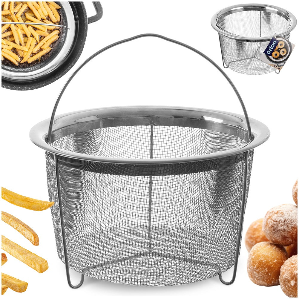 Steel French fries basket 21.5x13 cm