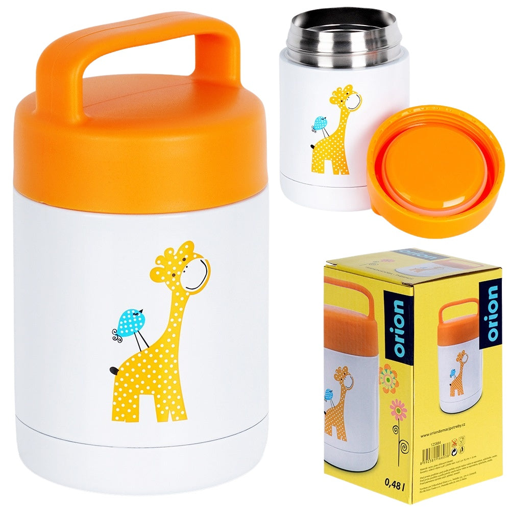Steel lunch thermos GIRAFFE 450 ml