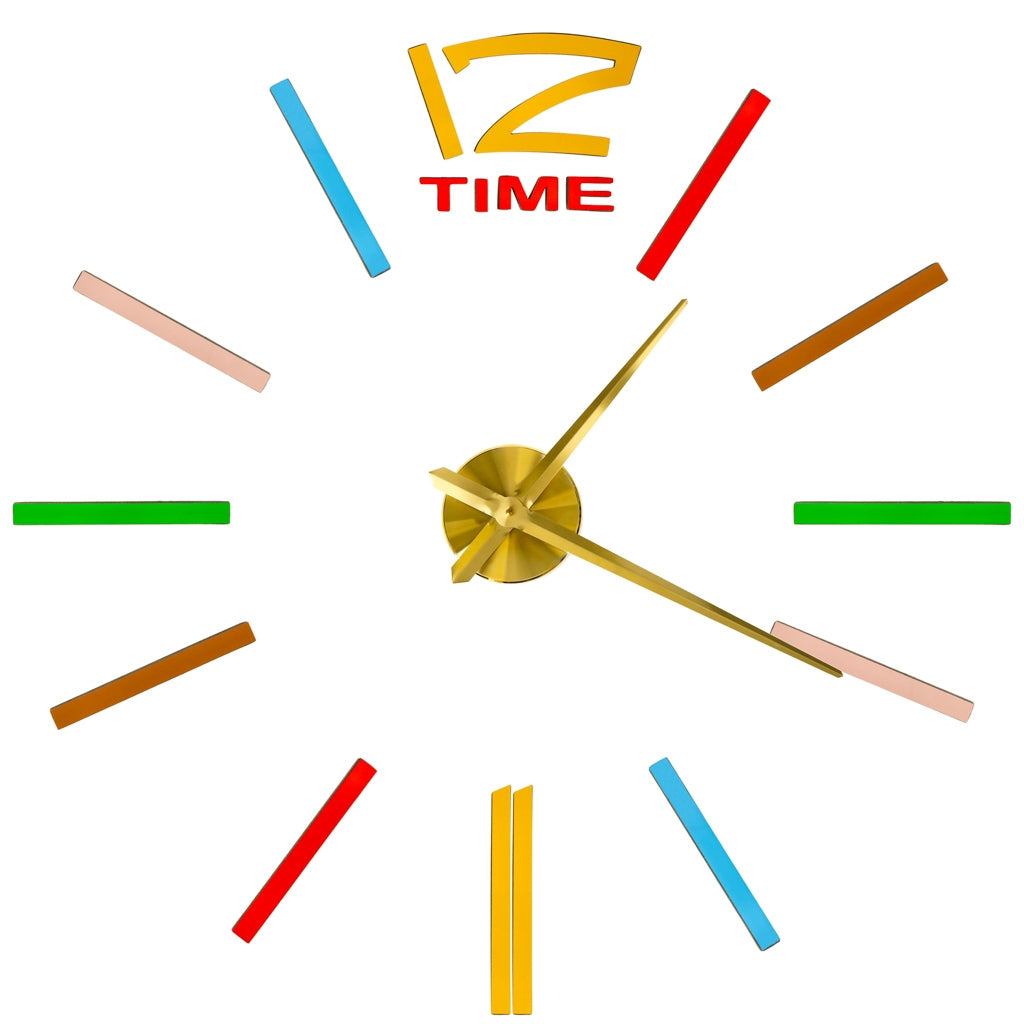 Sticker wall clock 1 digit color 100-120cm