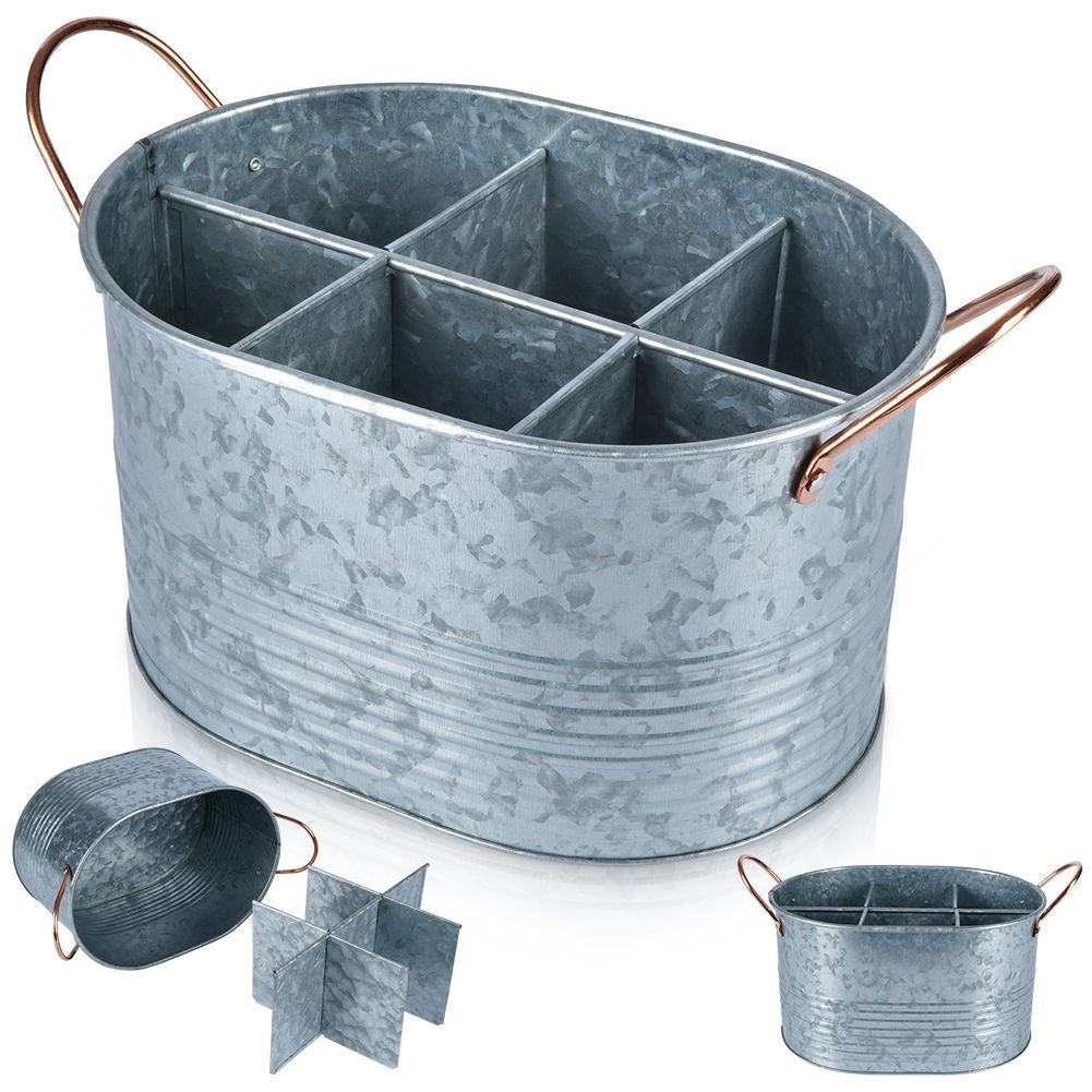 Storage box for 6 bottles with copper handle