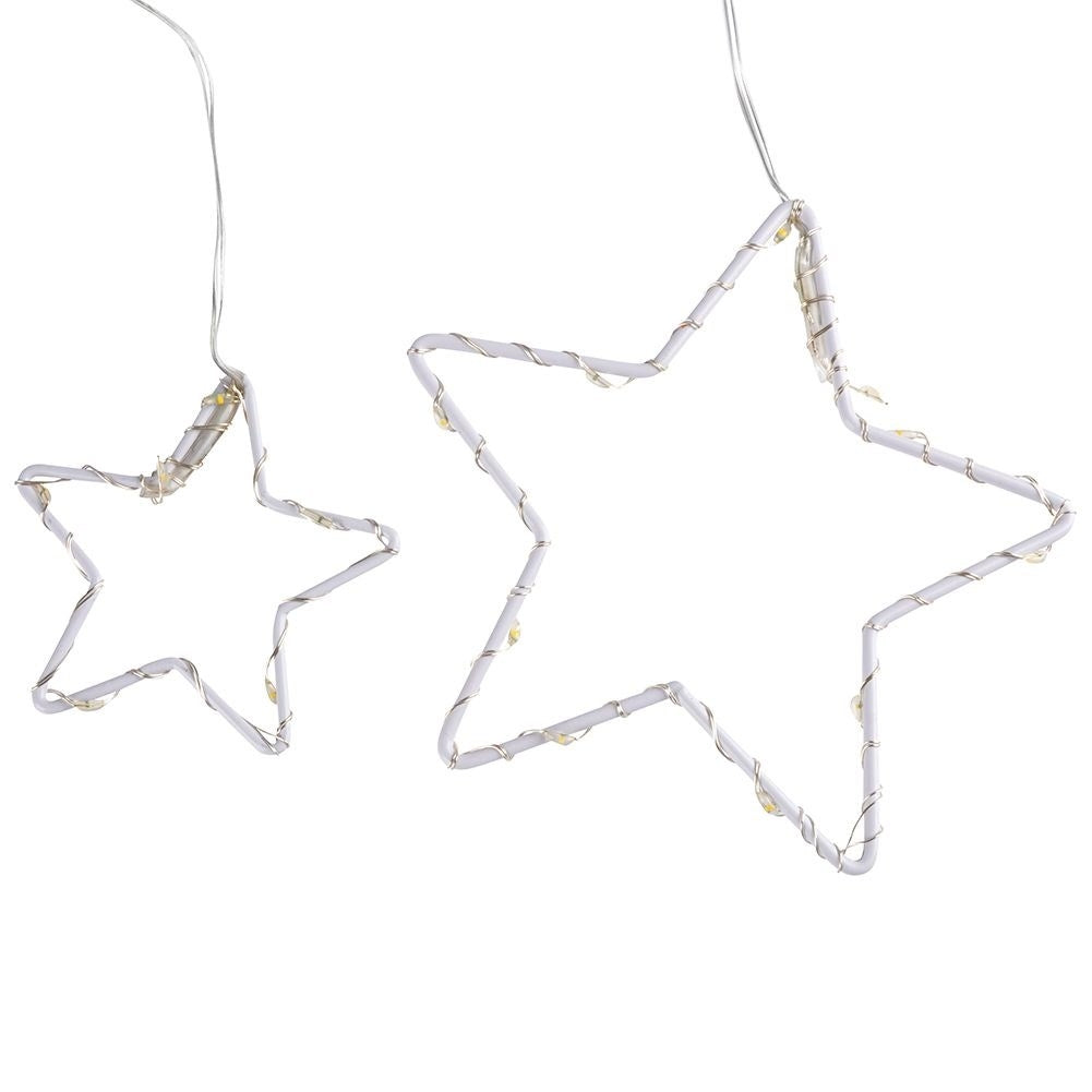 String of lights with LED stars, 45 lights, 1.2 meters long