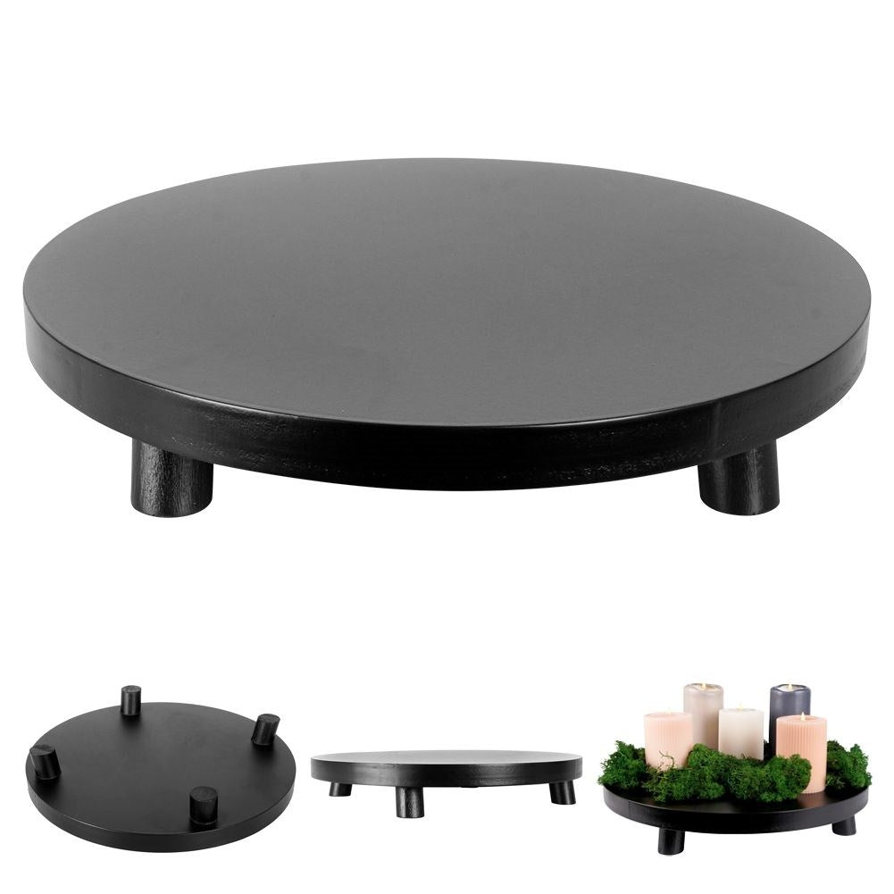 Stylish Black Decorative Tray for Lights and Ornaments