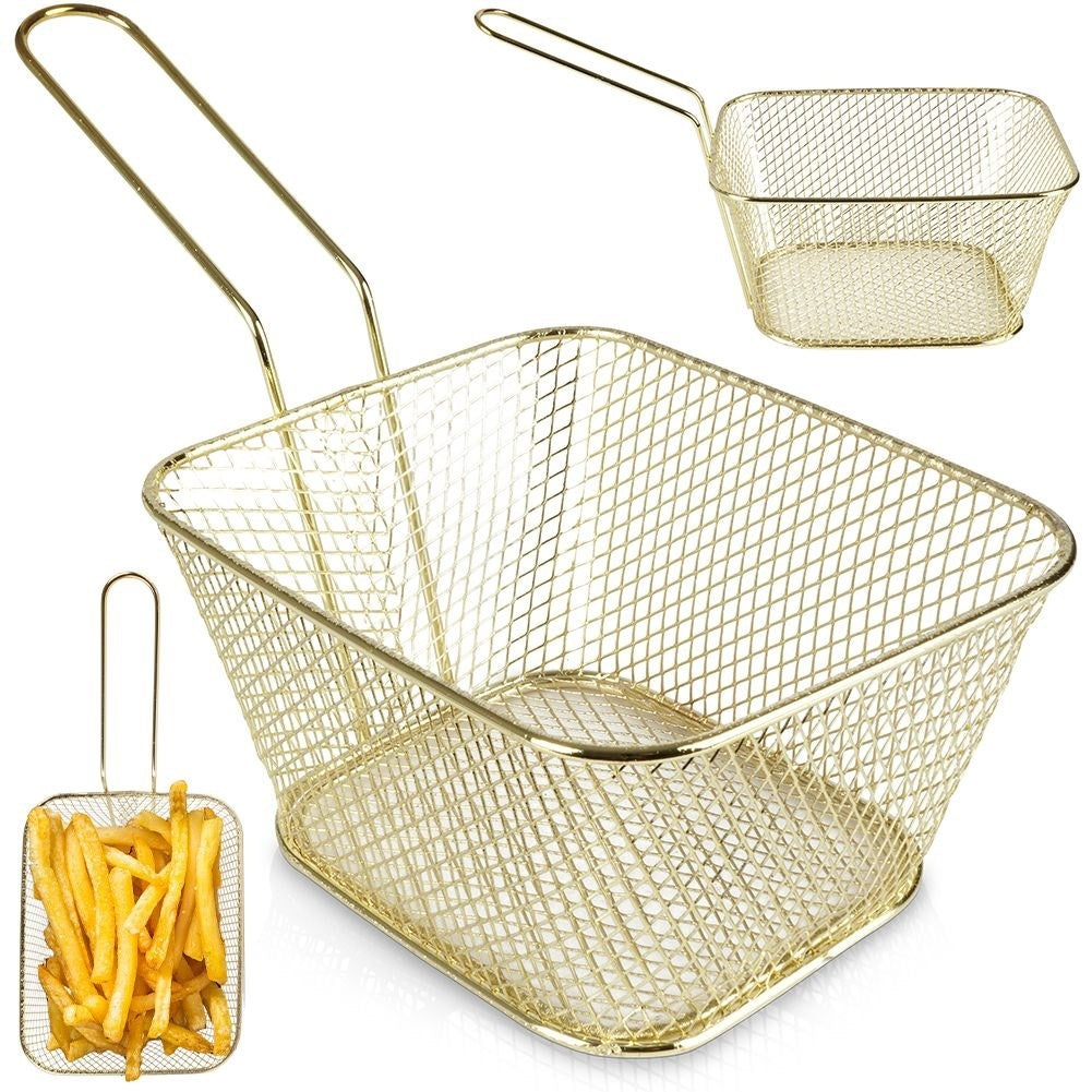 Stylish Serving Basket in Stainless Steel with Handle