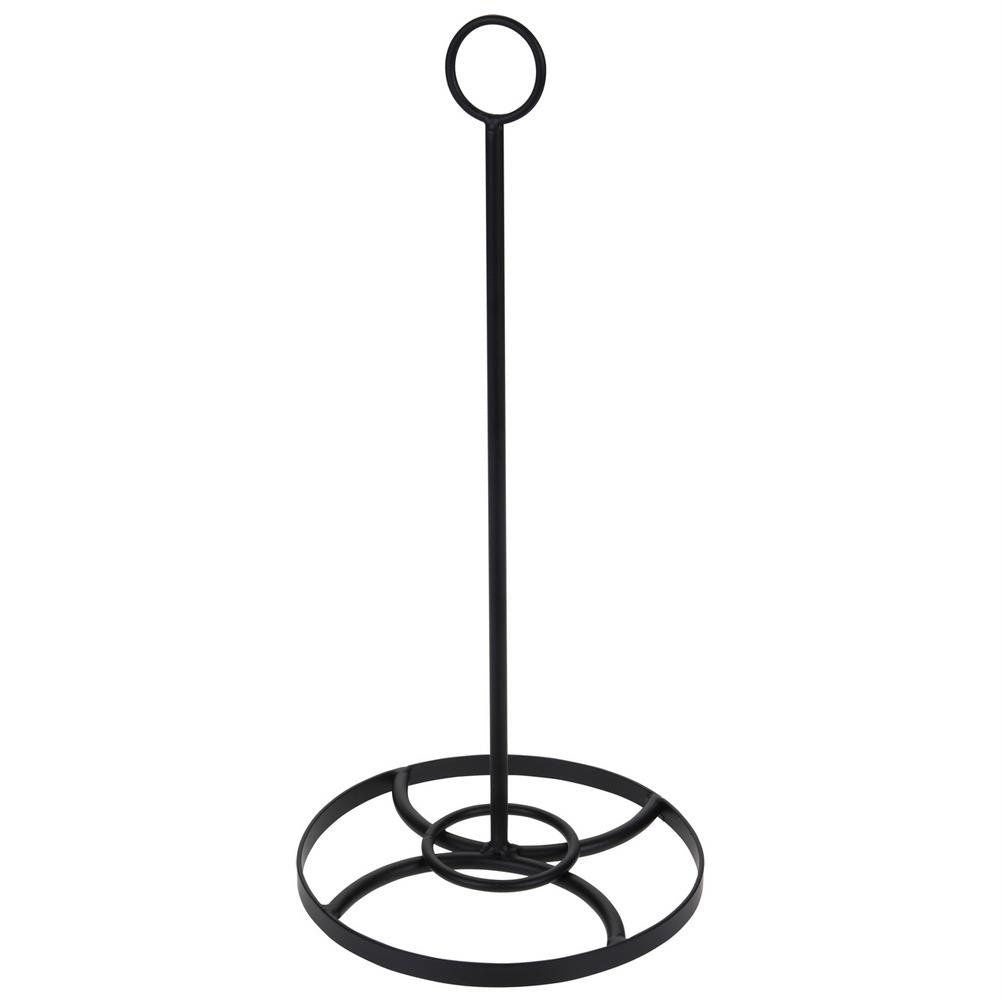 Stylish kitchen rack for paper towels in black matte design