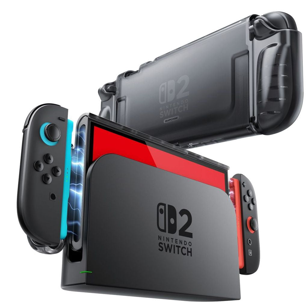 Supcase Kristallskal För Nintendo Switch 2 - Transparent Svart
