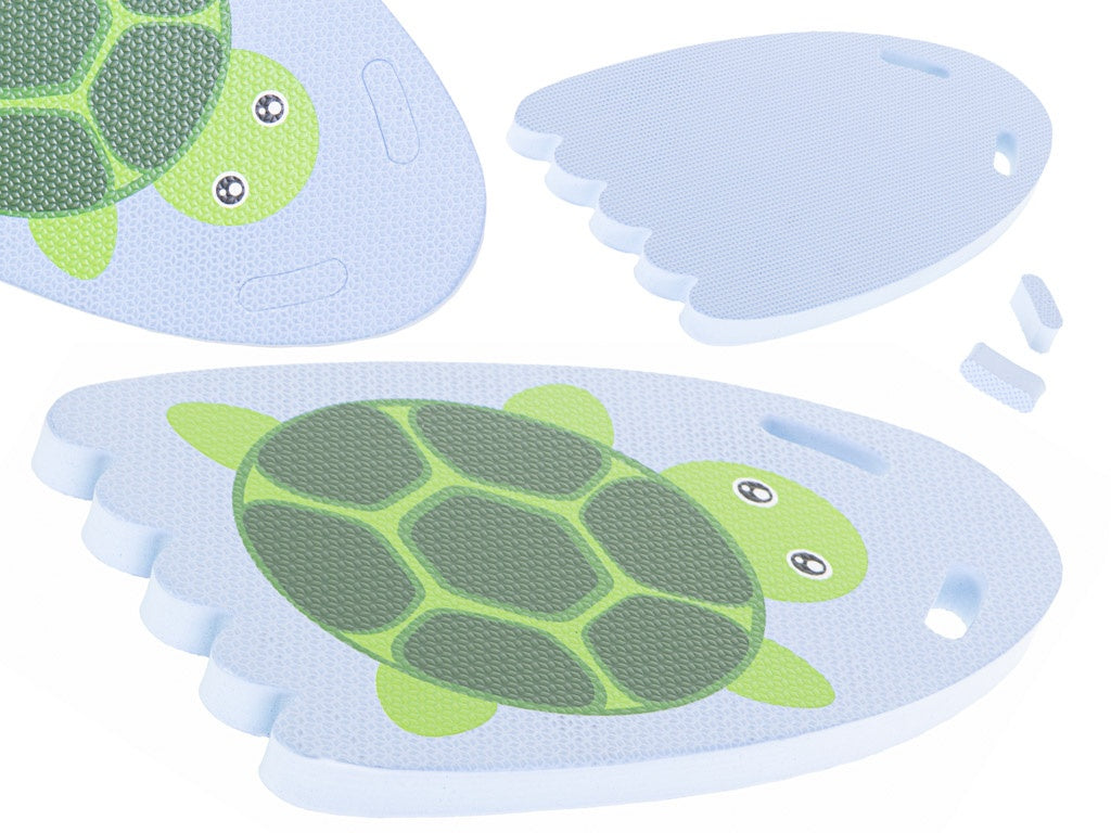 Swimming instruction board for swimming pool turtle
