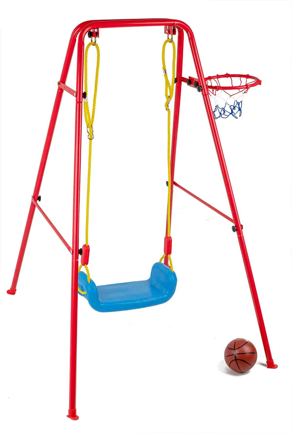 Swing + Ball Basket on metal frame