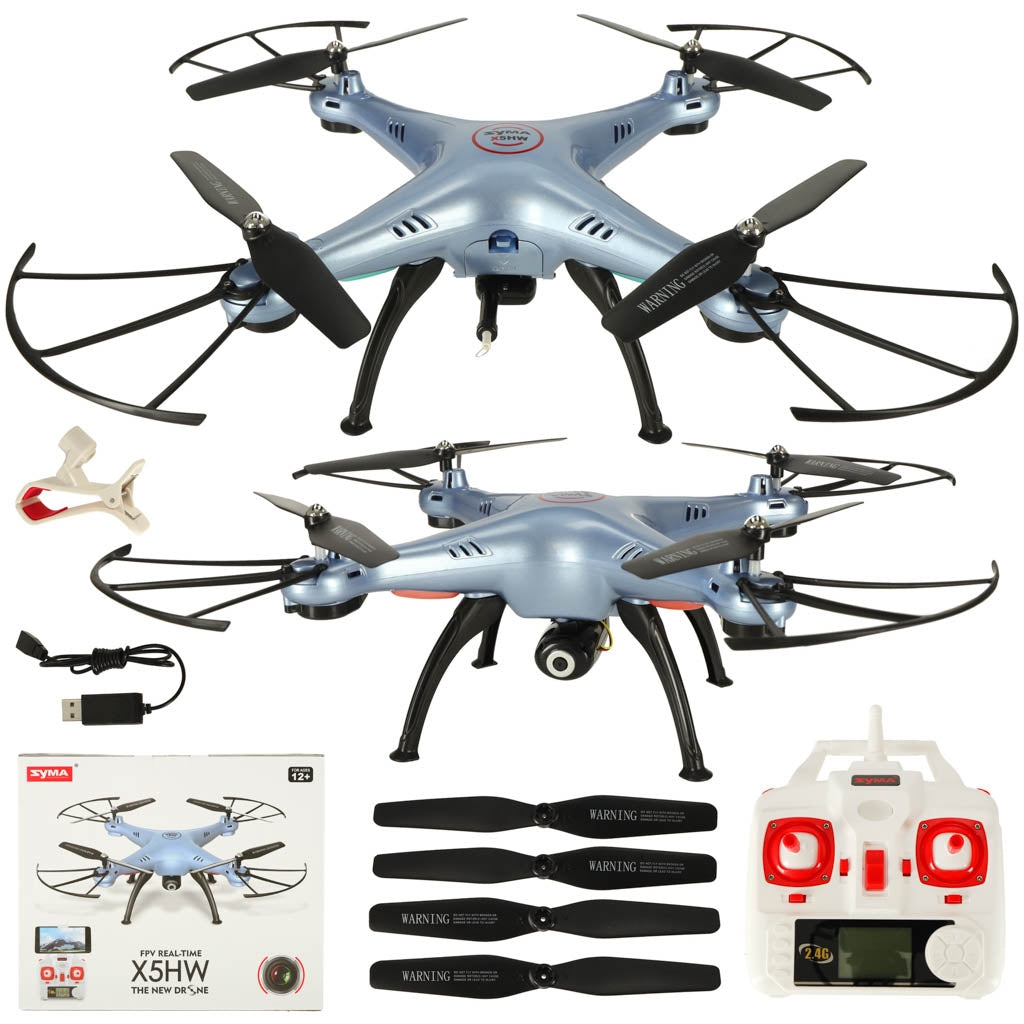 Syma X5HW 2.4GHz RC drone Wi-Fi camera blue