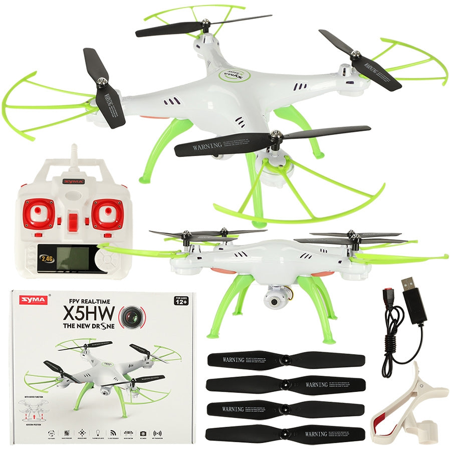 Syma X5HW 2.4GHz RC drone Wi-Fi camera white