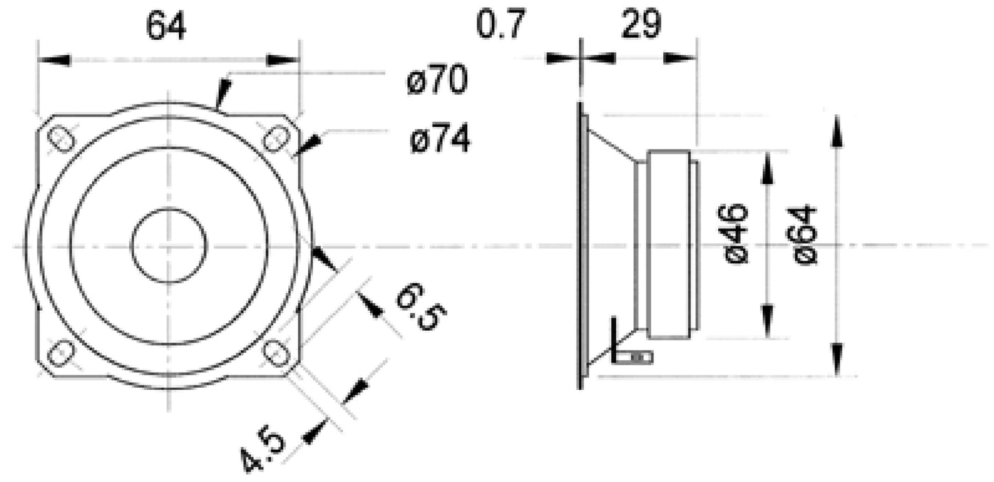 TW 70 - 8 Ohm Conus Tweeter 5 cm (2")
